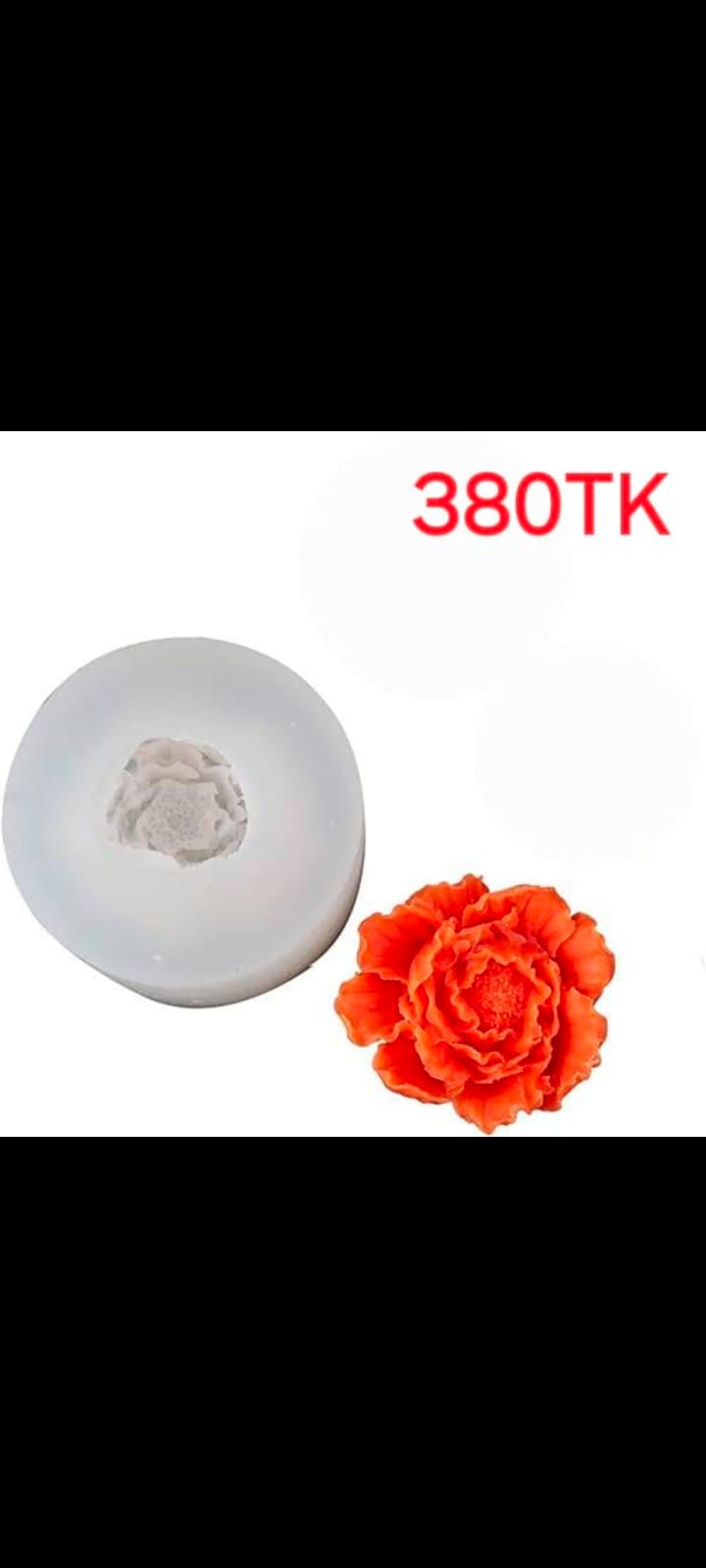 জবা ফুল সিলিকন মোম মোল্ড।  Peony / hiviscus silicon candle mold