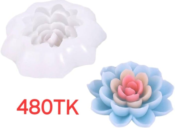 পদ্ম ফুল সিলিকন মোম মোল্ড। Lotus silicon candle mold