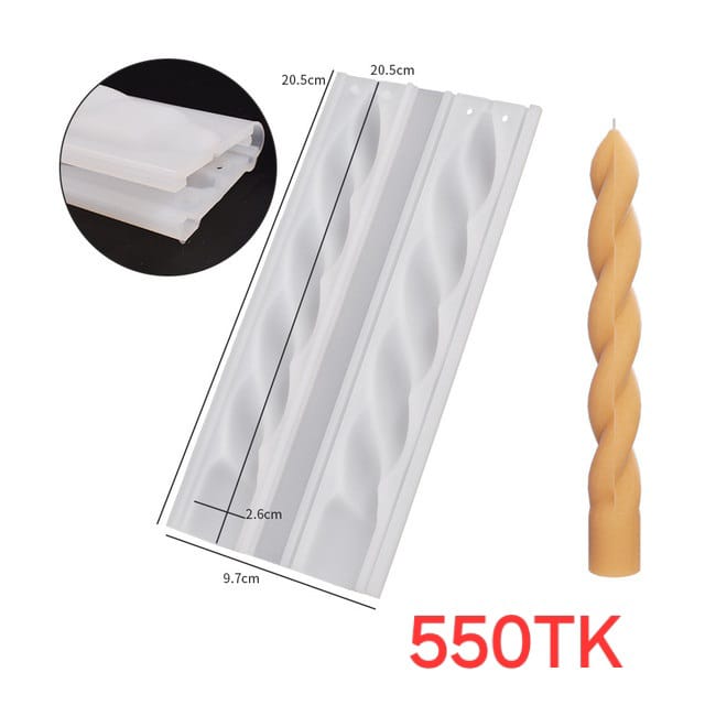 স্পাইরাল সিলিকন মোম মোল্ড ২। spiral silicon candle mold