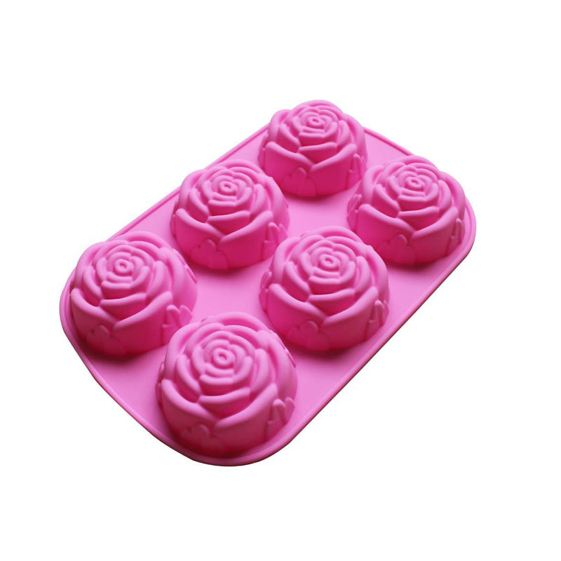 ৬ হোল গোলাপ সিলিকন সোপ মোল্ড। 6 hole Silicon soap mold