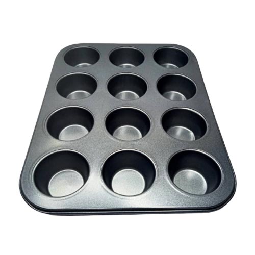১২ হোল মাফিন মোল্ড ট্রে। 12 hole muffine mold tray