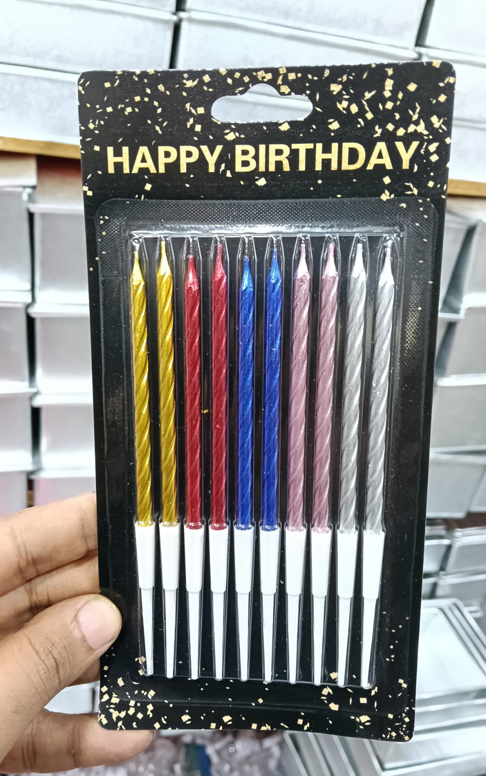 ১০ পিস মাল্টি কালার মোম। 10 piece multi color candle