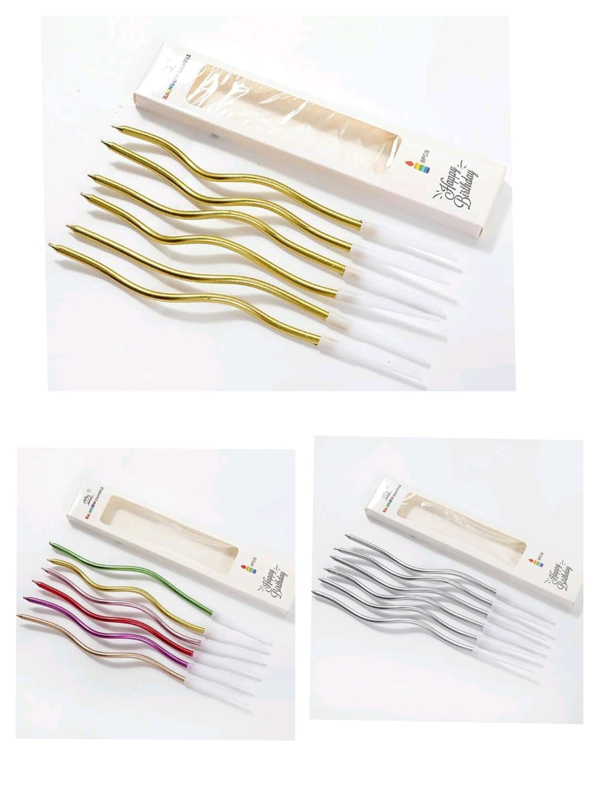 ৬ পিস স্পাইরাল মোম। 6 piece spiral candle