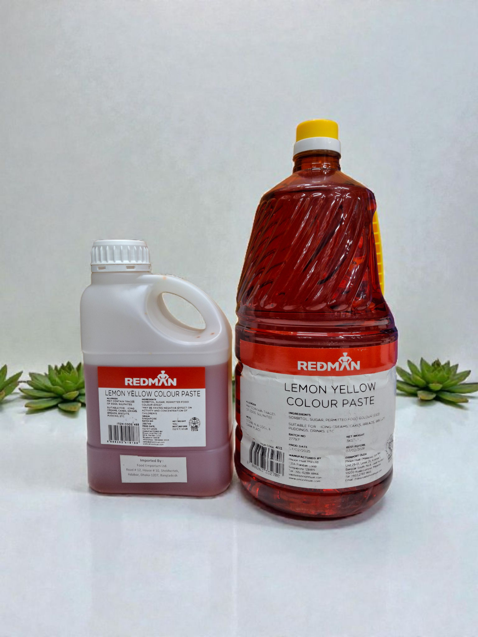 রেডমেন হালকা হলুদ কালার জার।  REDMAN lemon yellow color