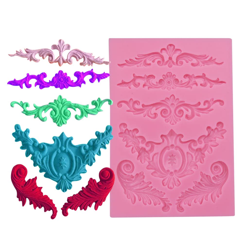 ৫ বর্ডার ডিজাইন সিলিকন ফনডেন্ট মোল্ড। 5 border design Silicon fondant mold