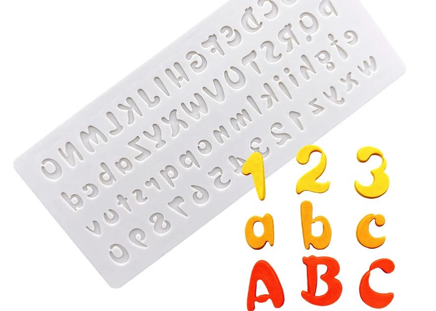 ছোট লেটার সিলিকন ফনডেন্ট মোল্ড। Small letter Silicon fondant mold