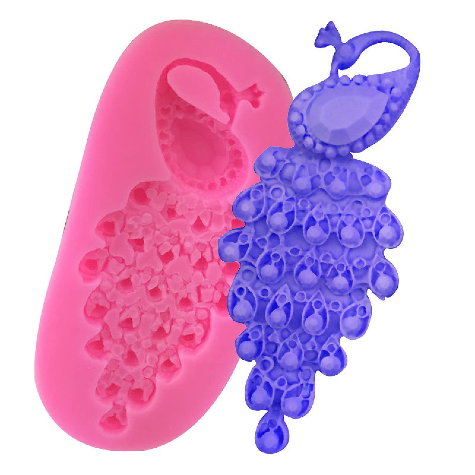 ময়ূর সিলিকন ফনডেন্ট মোল্ড।  Peacock Silicon fondant mold