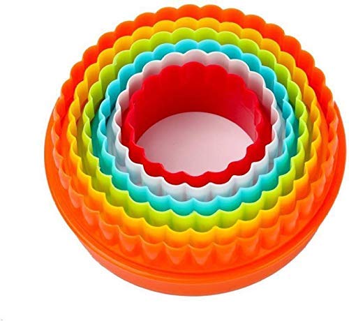 প্লাস্টিক গোল কুকি কাটার সেট । plastic round cukie cutter set (6p)