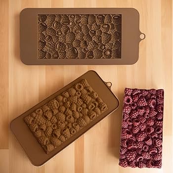 রাসবেরি বার সিলিকন চকলেট মোল্ড / Rassberry bar silicon chocolate mold